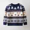 Christmas Sweaters Children Autumn Winter Warm Pullover Baby Cartoon Knitted Sweaters Kids Clothes 2-6 Year Boy Girl Xmas Jumper