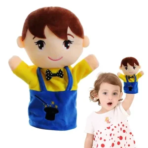 Kids Puppets Cute Family Hand Puppets With Working Mouth Enhance Communication Plush Hand Puppets For Show Theater Birthday