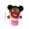 Kids Hand Puppets Open Mouth Plush Cartoon Black People Storytelling Puppet Family Puppet Grandparents Mom And Dad Dolls - Image 6