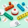Wooden Blocks Spelling Game Wooden Kids Spelling Block Toy Alphabet Puzzles Blocks Children Learning Toy For Home Kindergarten - Image 2