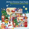 Christmas Jigsaw Puzzle 200 Pieces Santa Claus Puzzles Gift box kids Challenge Brain Storm Game Educational Puzzle Game Toys