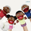 Kids Hand Puppets Open Mouth Plush Cartoon Black People Storytelling Puppet Family Puppet Grandparents Mom And Dad Dolls - Image 2