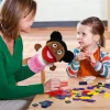 Kids Hand Puppets Open Mouth Plush Cartoon Black People Storytelling Puppet Family Puppet Grandparents Mom And Dad Dolls - Image 3