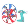 Pull Flying Saucer - Ripcord Sky Spin Toys For Kids Flying Disc Launcher Spinner For Boys Girls STEM Outdoor Toy Birthday Gift