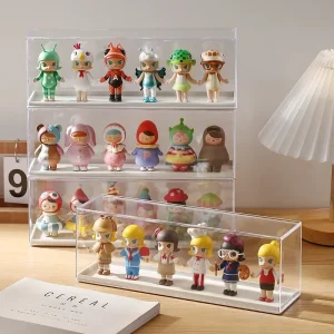 Acrylic Clear Doll Toys Organizer Box Mystery Box Display Stand Popmart Case Waterproof Dust Proof Blind Box Boxes for flowers