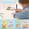 Penmanship Workbook Writing Practice For Kids Reusable Grooved Practice Copybook Kindergarten Preschool Calligraphy For Kids - Image 2