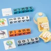 Spelling Words Game Blocks Wooden Alphabet Puzzles Blocks With Flash Cards Learning Toy With Bell Sight Words Recognition Game - Image 6