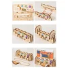 Word Spelling Game Wooden Words Training Toy Educational Homeschool Words Toy Interactive Word Question Cards Toy For Kids Aged - Image 4