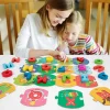 Alphabet Puzzle With Animal Pattern Kindergarten School Supplies Wooden Learning Educational Toy Preschool Learning Activities