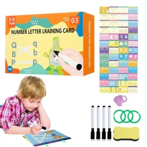 Wipe Clean Activity Books Erasable Pen Control Book Sturdy Learning Tracing Books Preschool Learning Toys For Children Boys