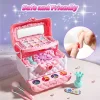 Kids Multi-Layer Foldable Makeup Set - Pretend Play Cosmetic Kit for Girls, Educational and Learning Toy with Storage Box - Image 5