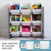 Grey/White Toy Organizer, 9 Bin Storage, 24" Tall, Closet Organizer , Storage Box - Image 2