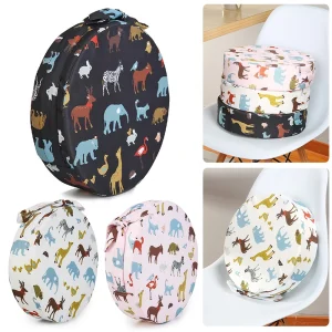 Cute Animals Print Adjustable Booster Seats Round Removable Kids Increased Chair Pad Anti-skid Baby Toddler Dining Chair Mat