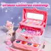 Kids Multi-Layer Foldable Makeup Set - Pretend Play Cosmetic Kit for Girls, Educational and Learning Toy with Storage Box - Image 3