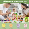 Baby Wooden Activity Cube Center Toys for Boys Girls Birthday Gifts, 5 in 1 Montessori Educational Learning Sensory Toys - Image 3