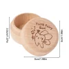 Tooth Fairy Box With 3D Baby Round Gifts Engraved Meaningful Easy To Put Small Cute Lost Teeth Keepsake Wooden - Image 6