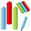 3pcs Silicone Chewable Pencil Topper Crystal Silicone Pencil Cover Tube Teething Sensory Pencil Chew Topper For Boys Girls - Image 2