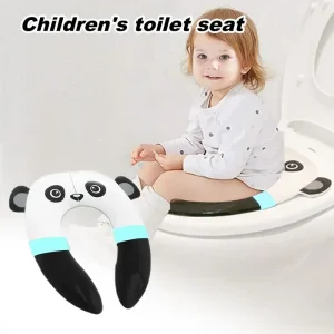 Foldable Toddler Toilet Seat Mat Travel Potty Seat Pad Folding Travel Panda Comfortable Toilet Seat Cover For Home Camping Trip