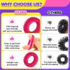 Sensory Rings Stress Relief Sensory Toys Set Of 6 Spiky Sensory Finger Rings Silent Stress Reducer Fidgets Ring For Kids Teens - Image 4