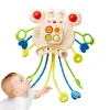 Infant Montessori Sensory Development Toys Pull String Finger Grasp Training Early Learning Education Puzzle Toys Teether Toy