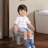 Portable Potty Seat Foldable Toddler Potty Training Toilet With Storage Bags Potty Training Toilet Travel-Friendly Anti-Slip